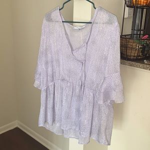 Lavender sheer blouse